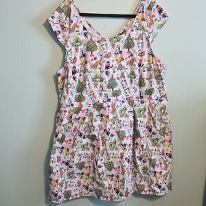 Retrolicious Holiday Cats Print Dress